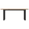 vidaXL Couchtisch O-Gestell 110x40x45,5 cm Massivholz Kiefer Stahl