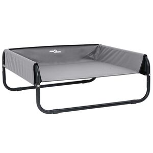 vidaXL Hundebett Hellgrau 75 x 75 x 30 cm Stahl