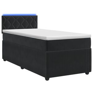 vidaXL Boxspringbett mit Matratze Schwarz 80 x 200 cm Samt