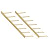 vidaXL Wand-Weinregale f&uuml;r 7 Flaschen 2 Stk. Golden Metall