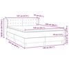 vidaXL Boxspringbett mit Matratze Dunkelgrau 140x220 cm Samt