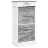vidaXL Schuhschrank Grau 50 x 28 x 98 cm Paulownia Holz