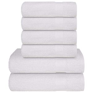 vidaXL 6-tlg. Handtuch-Set FROGN Wei&szlig; 360 g/m&sup2;