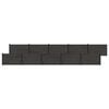 vidaXL Zaunelement 10 pcs WPC und Aluminium Schwarz