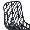 vidaXL Esszimmerstuhl 2 pcs Schwarz 44,5 x 55 x 85 cm Rattan und Eisen