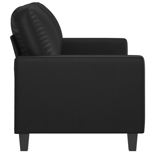 vidaXL 2-Sitzer-Sofa Schwarz 120 cm Kunstleder