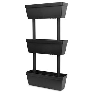 vidaXL Pflanzk&uuml;bel 3 Stk. 100 cm Anthrazit