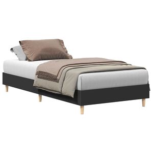vidaXL Bettgestell ohne Matratze Schwarz 75x190 cm Holzwerkstoff