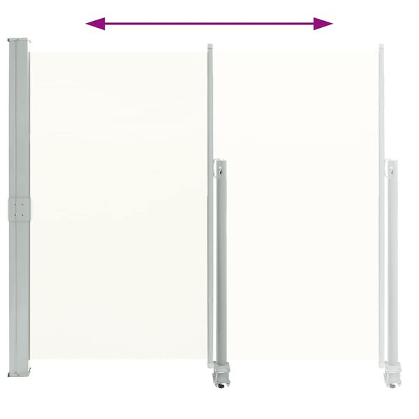 vidaXL Ausziehbare Seitenmarkise 140x300 cm Creme