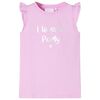 Kinder-T-Shirt mit R&uuml;schen&auml;rmeln Lila 104