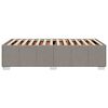 vidaXL Bettgestell ohne Matratze Taupe 90x190 cm Stoff