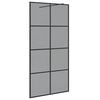 vidaXL Walk-in Duschwand Schwarz 100 x 195 cm Geh&auml;rtetes Glas