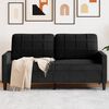 vidaXL 2-Sitzer-Sofa Schwarz 140 cm Samt