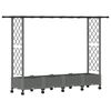 vidaXL Hochbeet mit Rankgitter und Dach Hellgrau 203 x 40 x 127 cm PP
