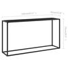 vidaXL Konsolentisch Schwarz 140x35x75 cm Hartglas