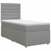 vidaXL Boxspringbett mit Matratze Hellgrau 80 x 200 cm Stoff