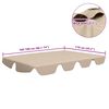 vidaXL Ersatzdach f&uuml;r Hollywoodschaukel Beige 188/168x145/110 cm