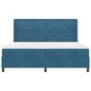 vidaXL Boxspringbett mit Matratze mit Kopfteil Blau 200 x 200 cm Samt