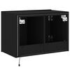vidaXL TV-Wandschrank mit LED-Leuchten Schwarz 60x35x41 cm