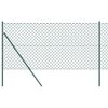 vidaXL Kettenzaun Bodenbefestigung 10 x 1,4 m PVC-beschichteter Stahl