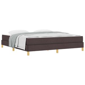 vidaXL Boxspringbett mit Matratze Dunkelbraun 180 x 200 cm Stoff