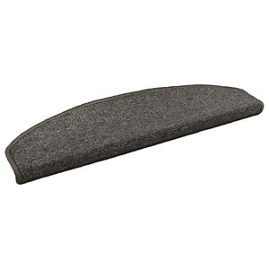vidaXL Selbstklebende Treppenschoner Halbkreis 15 pcs Dunkelgrau