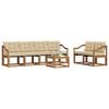 vidaXL Outdoor-Sofagarnitur mit Kissen 7 pcs Natur und Beige