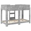 vidaXL Etagenbett f&uuml;r Kinder Beton Grau 80 x 160 cm Holzwerkstoff