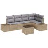vidaXL Garten-Sofa-Set mit Kissen 6 pcs Beige und Hellgrau