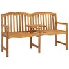 vidaXL Handgefertigte Rosenbank 155 x 60 x 94 cm Massivholz Teak Natur