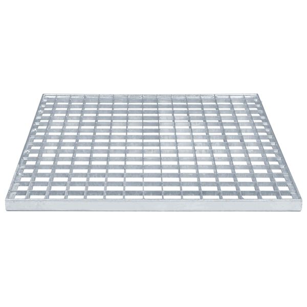 vidaXL Gitter Silber 50 x 50 x 2 cm Feuerverzinkter Stahl