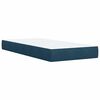 vidaXL Boxspringbett mit Matratze Dunkelblau 100x200 cm Samt
