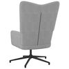 vidaXL Relaxsessel mit Hocker Hellgrau Stoff