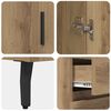 vidaXL Highboard 2 pcs Artisan-Eiche Engineered Wood und Glas