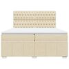 vidaXL Boxspringbett mit Matratze Creme 200x200 cm Stoff