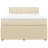 vidaXL Boxspringbett mit Matratze Creme 140x200 cm Stoff