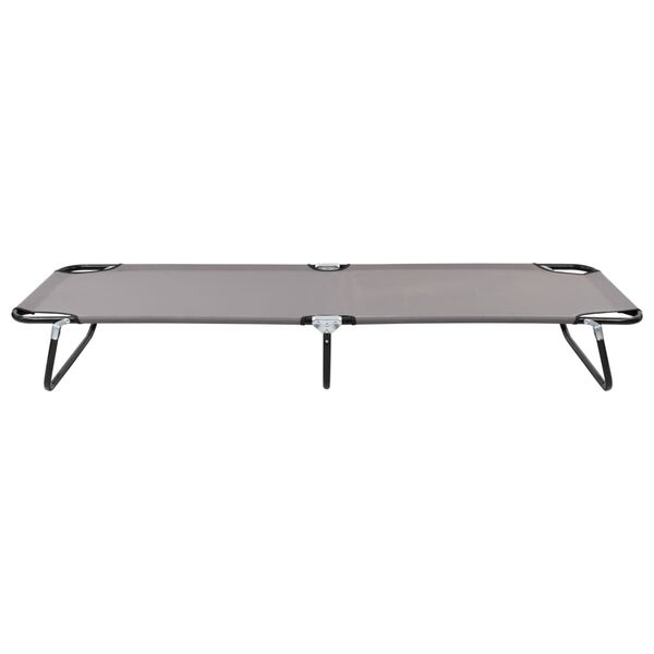 vidaXL Klappliege Grau Stahl