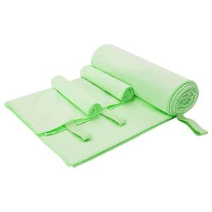 vidaXL Sporthandtuch Set 3 stk. Gr&uuml;n 210 x 100 cm
