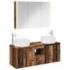 vidaXL Badezimmerschrank-Set 4 stk. Altholz Holzwerkstoff