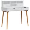 vidaXL Schminktisch-Set FAUSKE 2 stk. Wei&szlig; 100 x 50 x 103,5 cm