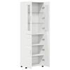 vidaXL Highboard mit Regal FLORIN Wei&szlig; 60 x 35 x 182 cm Holzwerkstoff