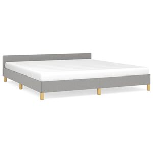 vidaXL Bettgestell ohne Matratze Hellgrau 160x200 cm Stoff