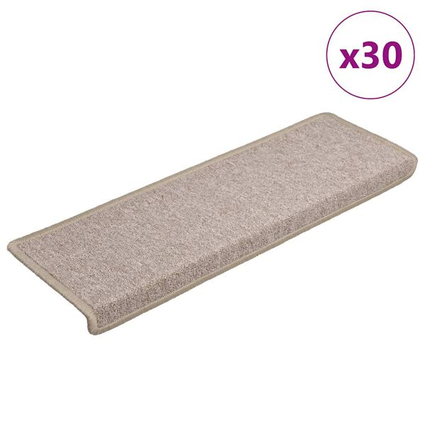 vidaXL Stufenmatten 30 Stk. 65x21x4 cm Taupe Rechteckiger Rand