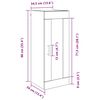 vidaXL Wandschrank Altholz 34,5 x 34 x 90 cm Holzwerkstoff
