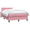 vidaXL Boxspringbett mit Matratze Rosa 120x210 cm Samt