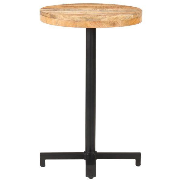 vidaXL Bistrotisch Rund &Oslash;50x75 cm Raues Mangoholz