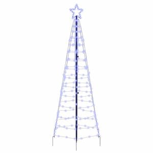 vidaXL LED Weihnachtsbaum mit Erdspie&szlig;en EKENAS 250 cm 390 LEDs Blau