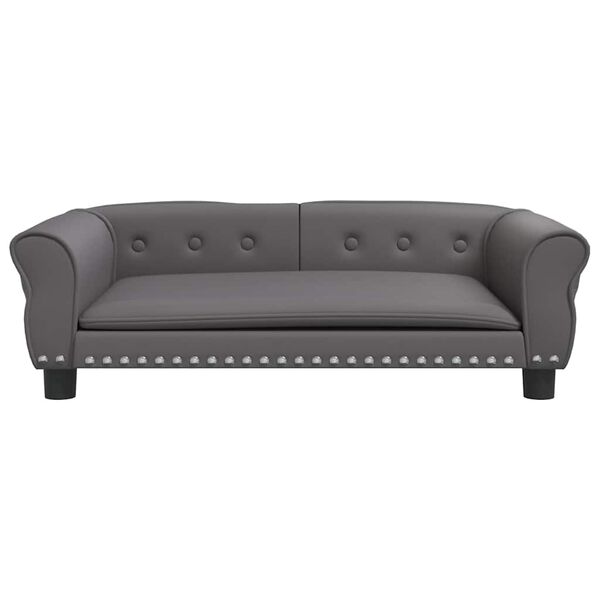 vidaXL Hundebett Grau 95x55x30 cm Kunstleder
