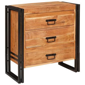 vidaXL Sideboard Braun 66 x 33 x 70 cm Massivholz Akazie