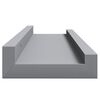 vidaXL Bilderleisten 2 Stk. Grau 40x9x3 cm MDF
